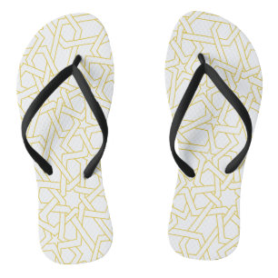 Marokkaanse kunst op goudkleur teenslippers