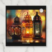 Marokkaanse lantaarns Welkome bruiloft voor Label (Achterkant)