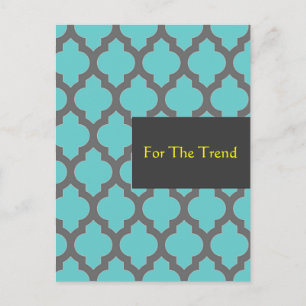 Marokkaanse Lattice - Briefkaart Turquoise