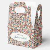 Marokkaanse lattice geometrische mandala bruiloft bedankdoosjes (Geopend)