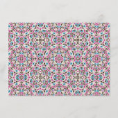 Marokkaanse lattice geometrische mandala bruiloft menu (Achterkant)