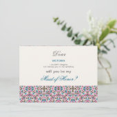 Marokkaanse lattice geometrische mandala bruiloft menu (Staand voorkant)