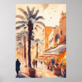 Marokkaanse levensmiddelenmarkt poster (Voorkant)