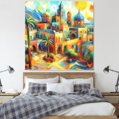 Marokkaanse magie in de kunst: Aousserd Canvas Afdruk (Insitu (Slaapkamer))