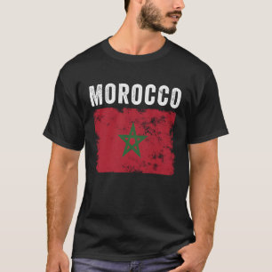 Marokkaanse Mannen met een hoge vlag Vrouwen Kinde T-shirt