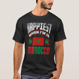 Marokkaanse Marokkaanse vlag heerst als ik in Maro T-shirt