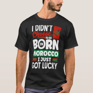 Marokkaanse Marokkaanse vlag ik heb net geluk T-shirt