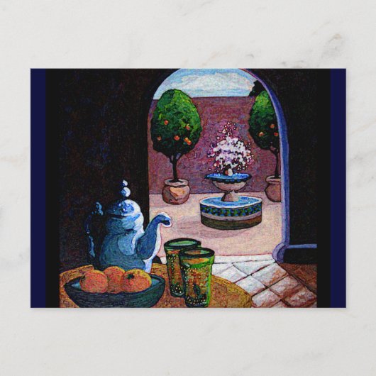 Marokkaanse mintthee briefkaart (Voorkant)