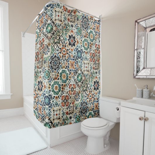 Marokkaanse mixologie douchegordijn (In situ)