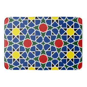 Marokkaanse Mozaïek Geometrisch Patroon ontwerp te Badmat