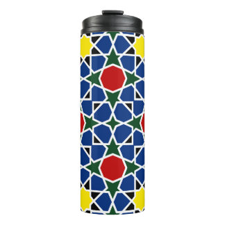 Marokkaanse Mozaïek Geometrisch Patroon ontwerp te Thermosbeker