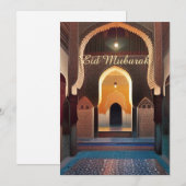 Marokkaanse mozaïek moskee geometrische kunst Eid Kaart (Voorkant / Achterkant)
