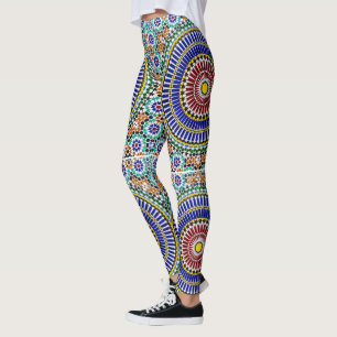 Marokkaanse mozaïek print Leggings