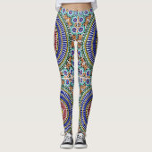 Marokkaanse mozaïek print Leggings (Voorkant)