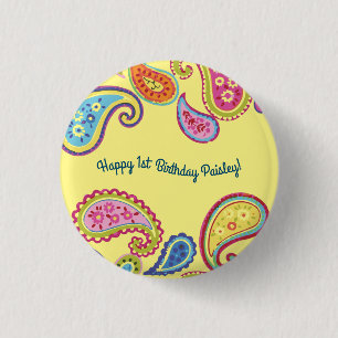 Marokkaanse Paisley Cute Colorful Birthday Party Ronde Button 3,2 Cm