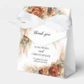 Marokkaanse pampa's en terracotta bloemen strand b bedankdoosjes (Voorkant Zijde)