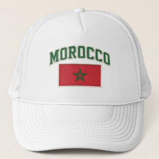 Marokkaanse Patriottische Vlag Geborduurde Hoed Trucker Pet