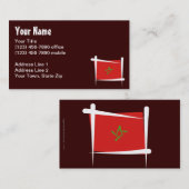 Marokkaanse penseelvlag visitekaartje (Voorkant / Achterkant)