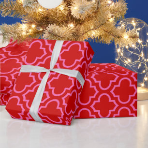 Marokkaanse Quatrefoil #6 Doe-het-zelf Kleuren Roo Cadeaupapier