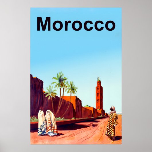 Marokkaanse reisposter poster (Voorkant)