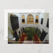 Marokkaanse Riad, Marrakesh Marokko Briefkaart (Voorkant / Achterkant)