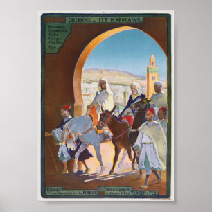 Marokkaanse spoorwegen Morocco Vintage Poster 19