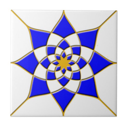 Marokkaanse Star Tile Tegeltje (Voorkant)