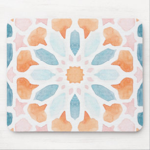 Marokkaanse stijl in blauwe en oranje stijl 2 muismat