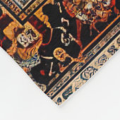 Marokkaanse stijl rood blauw fleece deken (Hoek)