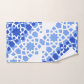 Marokkaanse tegel blauw print bad handdoek (Handdoek)