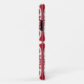 Marokkaanse tegel - donkerrood en wit Case-Mate iPhone case (Achterkant/rechts)