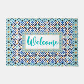 Marokkaanse tegel Geïnspireerd Design welkomstmat Deurmat (Voorkant)