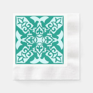 Marokkaanse tegel - turquoise en aqua servet