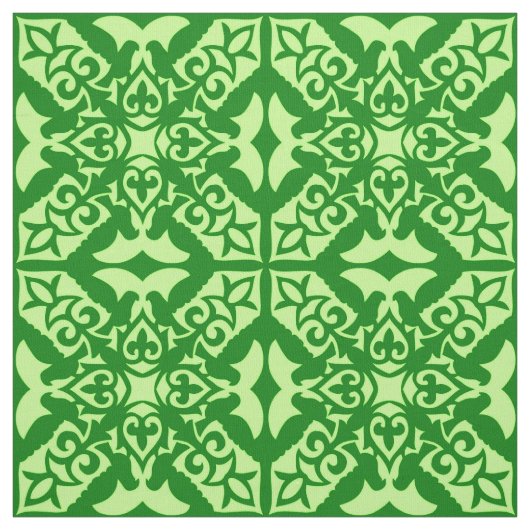 Marokkaanse tegels - donkerdengroen stof (Swatch)