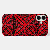 Marokkaanse tegels - donkerrood en zwart Case-Mate iPhone case (Achterkant (horizontaal))