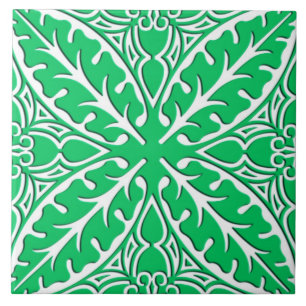 Marokkaanse tegels - groen en witte jade tegeltje