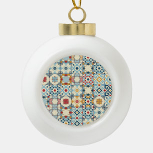 Marokkaanse tegels, kleurrijk naadloos patroon. keramische bal ornament