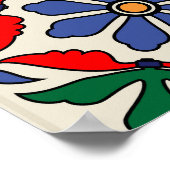 Marokkaanse Tegels: kleurrijk naadloos patroon. Poster (Hoek)