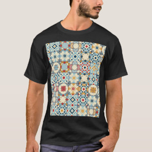 Marokkaanse tegels, kleurrijk naadloos patroon. t-shirt