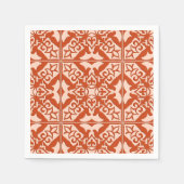 Marokkaanse tegels - koraal sinaasappel en perzik servetten (Voorkant)