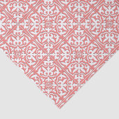 Marokkaanse tegels - koraalroze en wit tissuepapier (Detail)