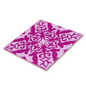 Marokkaanse tegels - magenta en roze tegeltje (Zijkant)