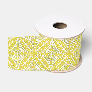 Marokkaanse tegels - mosterd goud en wit grosgrain lint