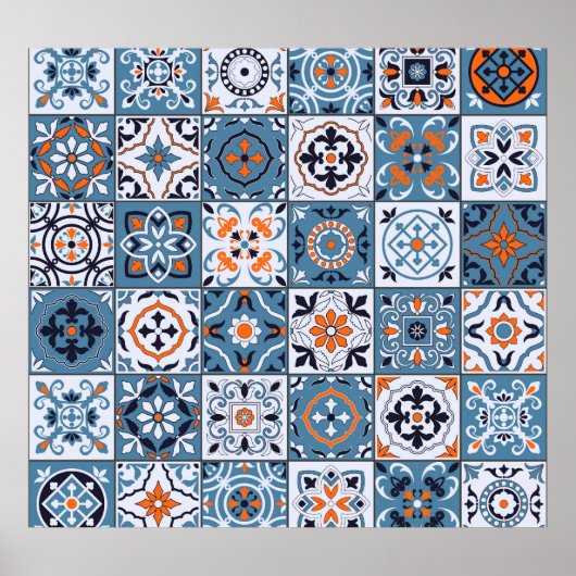 Marokkaanse Tegels:  naadloze elegantie Poster (Voorkant)