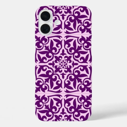 Marokkaanse tegels - paars en orchidee Case-Mate iPhone case (Achterkant)