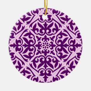 Marokkaanse tegels - paars en orchidee keramisch ornament