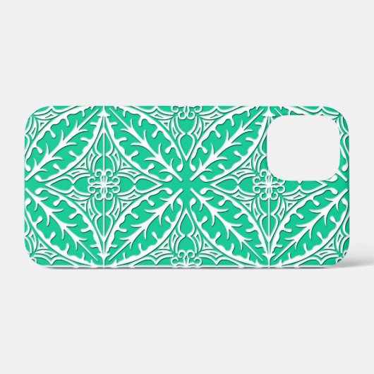 Marokkaanse tegels - turkooizen en wit Case-Mate iPhone case (Achterkant (horizontaal))