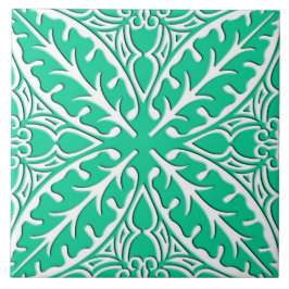 Marokkaanse tegels - turkooizen en wit tegeltje