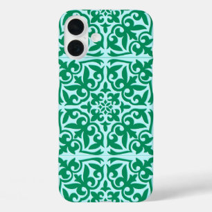 Marokkaanse tegels - turquoise en aqua iPhone 16 plus hoesje