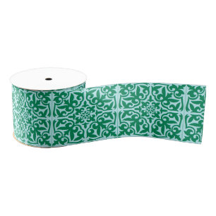 Marokkaanse tegels - turquoise en aqua grosgrain lint
